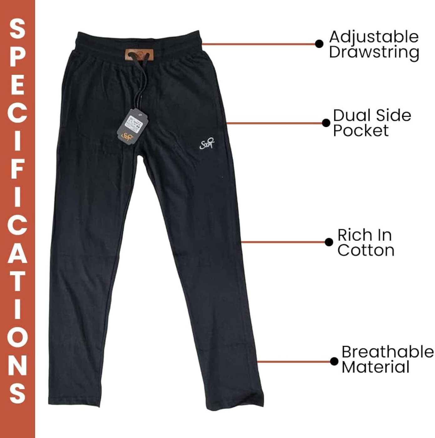 SOOTI Track Pants Singel Rib